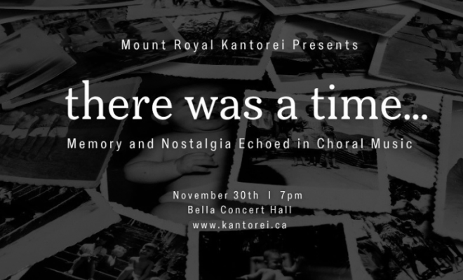 Mount Royal Kantorei: There Was a Time — official event artwork